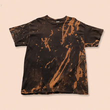 Load image into Gallery viewer, bleached short sleeve t-shirt with smoking woman print in white