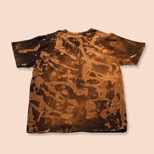 Load image into Gallery viewer, bleached short sleeve t-shirt with the face print in white