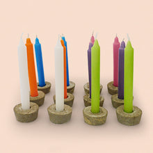 Load image into Gallery viewer, concrete candlestick holders - set of 2