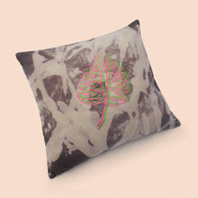 Load image into Gallery viewer, leaves cushion cover in bleached cotton