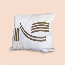 Load image into Gallery viewer, brown abstract lines cushion cover