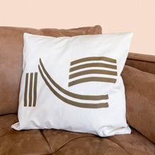 Load image into Gallery viewer, brown abstract lines cushion cover