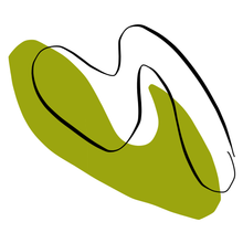 Load image into Gallery viewer, green shape and line cushion cover