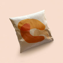Load image into Gallery viewer, orange shapes cushion cover