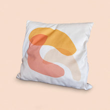 Load image into Gallery viewer, orange shapes cushion cover