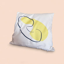 Load image into Gallery viewer, yellow shape and line cushion cover