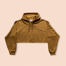 Load image into Gallery viewer, sand crop hoody with nude woman print in black