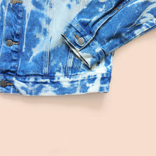 Load image into Gallery viewer, bleached denim jacket size XL