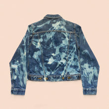 Load image into Gallery viewer, bleached denim jacket size M