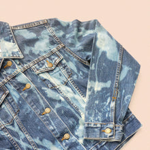 Load image into Gallery viewer, bleached denim jacket size M
