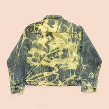Load image into Gallery viewer, bleached denim jacket size L