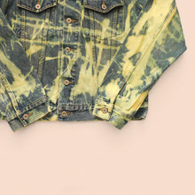 Load image into Gallery viewer, bleached denim jacket size L