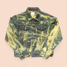 Load image into Gallery viewer, bleached denim jacket size L