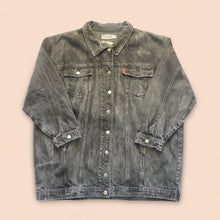 Load image into Gallery viewer, bleach painted denim jacket size XXL