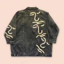 Load image into Gallery viewer, bleach painted denim jacket size XXL
