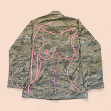 Load image into Gallery viewer, hand painted camo jacket size S