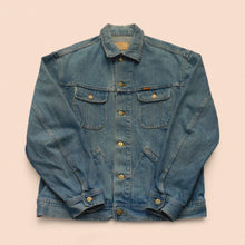Load image into Gallery viewer, hand painted denim jacket size XL