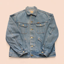 Load image into Gallery viewer, hand painted denim jacket size XL