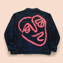 Load image into Gallery viewer, hand painted denim jacket size M