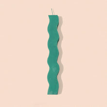 Load image into Gallery viewer, wavy candle in mint green
