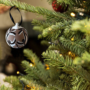ceramic Christmas tree bauble - taupe female form