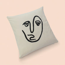 Load image into Gallery viewer, the face cushion cover in natural cotton
