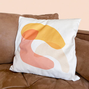 orange shapes cushion cover