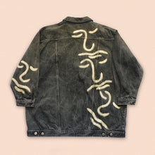 Load image into Gallery viewer, bleach painted denim jacket size XXL

