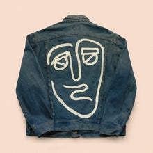 Load image into Gallery viewer, hand painted denim jacket size XL
