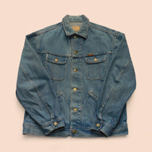Load image into Gallery viewer, hand painted denim jacket size XL

