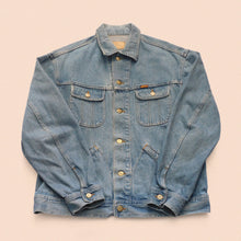 Load image into Gallery viewer, hand painted denim jacket size XL

