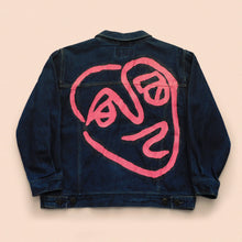 Load image into Gallery viewer, hand painted denim jacket size M
