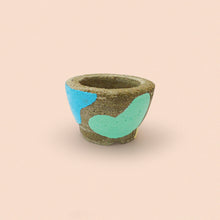 Load image into Gallery viewer, medium hand painted concrete plant pot
