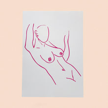 Load image into Gallery viewer, a3 reclining nude print

