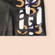 Load image into Gallery viewer, hand painted leather skirt W28&quot;

