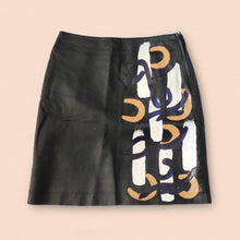 Load image into Gallery viewer, hand painted leather skirt W28&quot;
