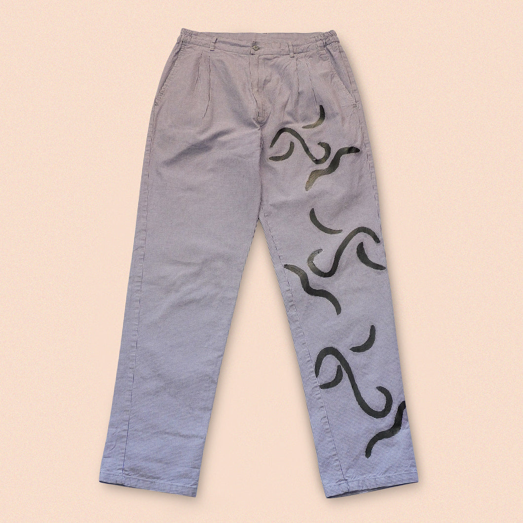 hand painted chef trousers W30