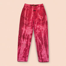 Load image into Gallery viewer, bleached pink jeans W26&quot; L24&quot;
