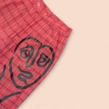 Load image into Gallery viewer, hand painted plaid trousers W29&quot; L32&quot;
