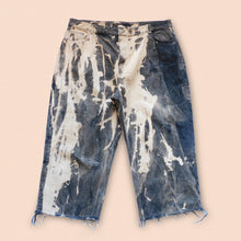 Load image into Gallery viewer, bleached fray jeans W44&quot; L26&quot;
